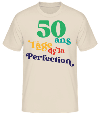 50 L'âge De La Perfection - T-shirt standard Homme - Crème - Devant