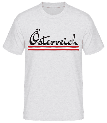 Fußball Österreich 1 - Männer Basic T-Shirt - Grau meliert - Vorne