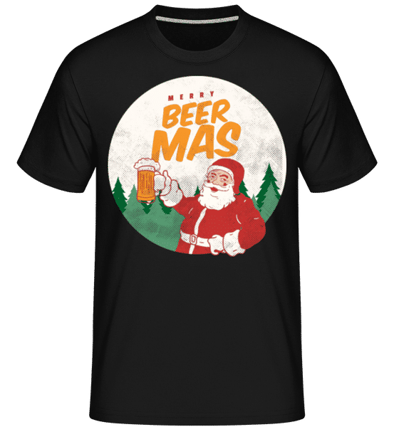 Aperçu: Merry Beermas -  T-Shirt Shirtinator homme - Noir - Devant