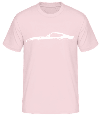 'Toyota Supra A90' Silhouette - Pánske basic tričko - Ružová - Predné