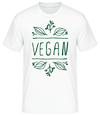 Signe Végétalien - T-shirt standard Homme - Blanc - Devant