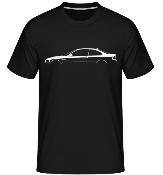 Preview: 'BMW M3 Coupe E46' Silhouette -  Shirtinator Men's T-Shirt - Black - Front