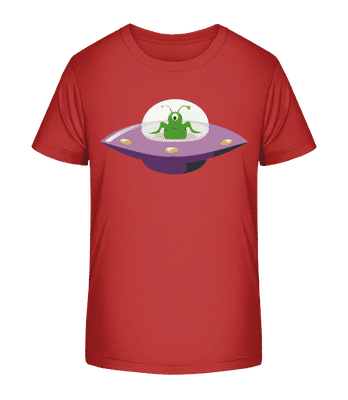 Alien Dans OVNI - T-shirt bio Enfant Stanley Stella 2.0 - Rouge - Devant