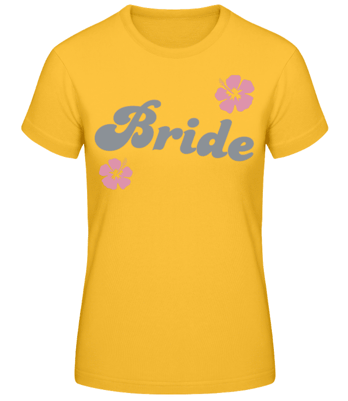 Náhled: Bride Flowers - Dámské basic tričko - Zlatožlutá - Napřed