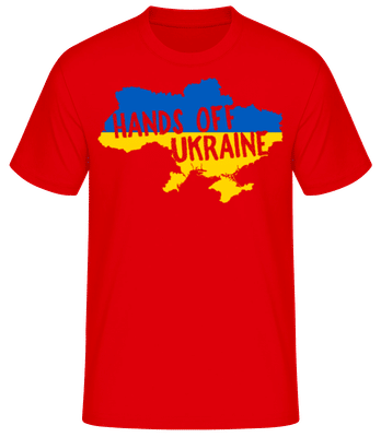 Hands Off Ukraine - Men's Basic T-Shirt - Red - Front