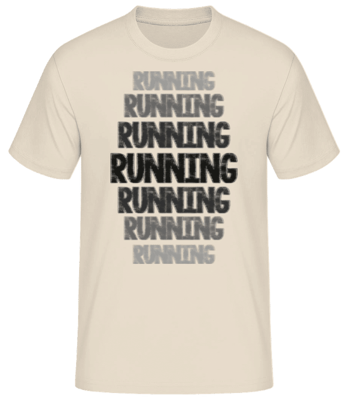 Preview: Running Motivation - Men's Basic T-Shirt - Cream - Front