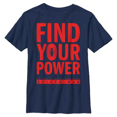 Marvel - Avengers - Spider-Man Find Your Power - Kids T-Shirt - Navy - Front