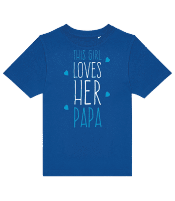 This Girl Loves Her Papa - Detské tričko B&C - Kráľovská modrá - Predné