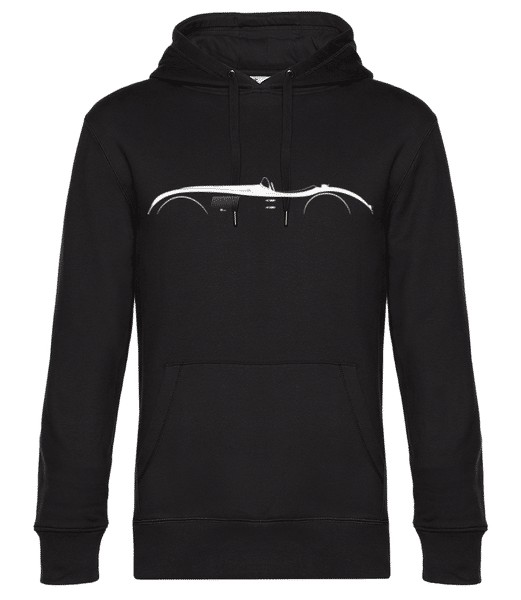 Vorschau: 'Jaguar C-Type' Silhouette - Unisex Premium Hoodie - Schwarz - Vorne