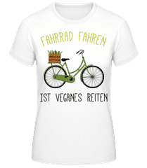 Fahrrad Fahren Veganes Reiten · Frauen Basic T-Shirt