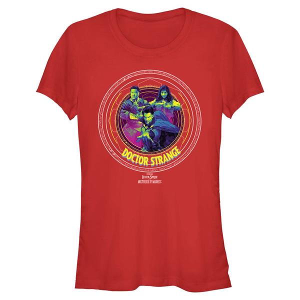 Aperçu: Marvel - Doctor Strange - Photo de groupe Runes Badge - Femme T-shirt - Rouge - Devant