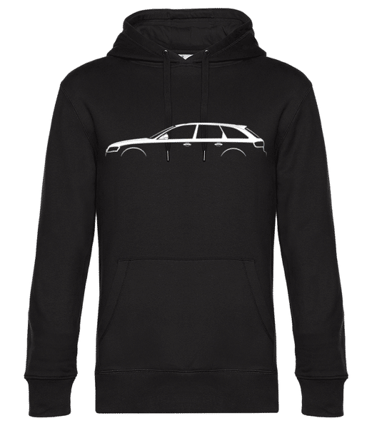 Vorschau: 'Audi A4 Avant (B8)' Silhouette - Unisex Premium Hoodie - Schwarz - Vorne