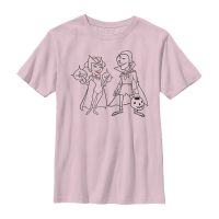 Marvel - WandaVision - Scarlet Witch & Vision Simple Ink - Halloween - Detské Tričko - Ružová - Predné