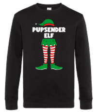 Pupsender Elf - Männer Standard Pullover - Schwarz - Vorne