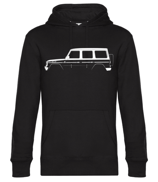 Aperçu: 'Mercedes G W463' Silhouette - Sweat à capuche premium Unisexe - Noir - Devant