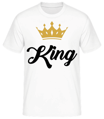 King - Men's Basic T-Shirt - White - Front