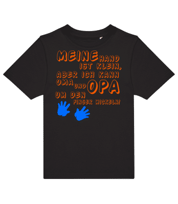 Oma Und Opa Lieben Mich - Kinder T-Shirt B&C - Schwarz - Vorne