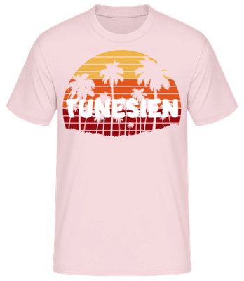 Tunesien - Männer Basic T-Shirt - Rosa - Vorne