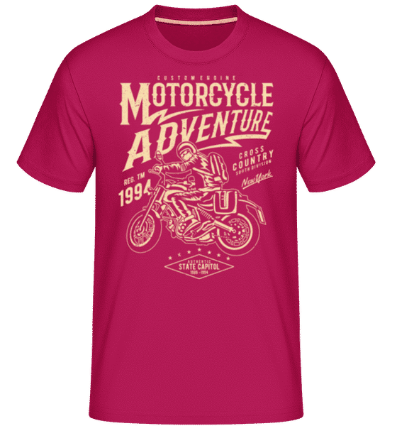 Aperçu: Motorcycle Adventure -  T-Shirt Shirtinator homme - Magenta - Devant