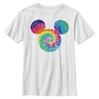Disney - Mickey Mouse - Mickey Tie Dye Fill - Kids T-Shirt - White - Front