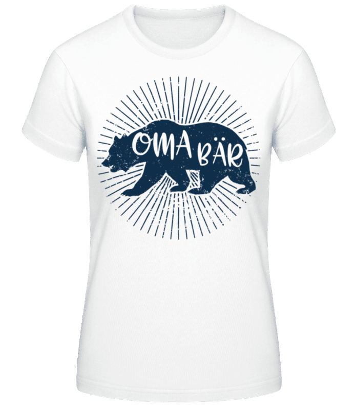 Vorschau: Oma Bär - Frauen Basic T-Shirt - Weiß - Vorne