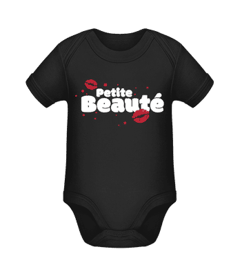 Petite Beauté - Body manches courtes bio - Noir - Devant