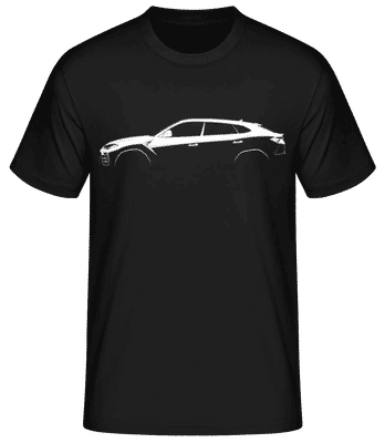 'Lamborghini Urus' Silhouette - Männer Basic T-Shirt - Schwarz - Vorne