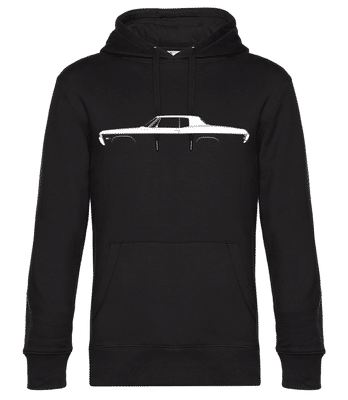 'Chevrolet Impala SS 1968' Silhouette - Sweat à capuche premium Unisexe - Noir - Devant