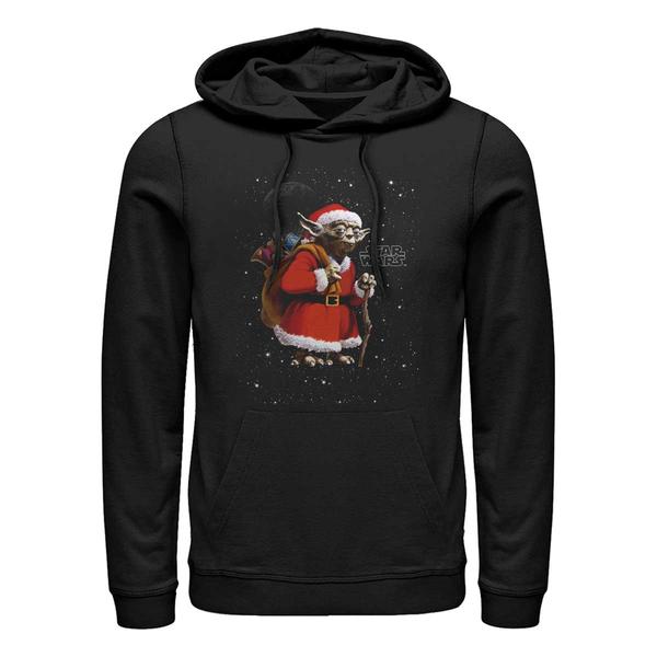 Aperçu: Star Wars - Yoda Stars Night - Christmas - Unisex Sweat à capuche - Noir - Devant