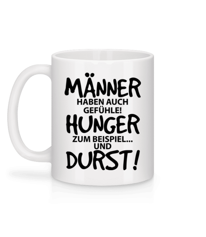Vorschau: Männer Haben Auch Gefühle - Tasse - Weiß - Hinten