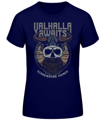 Scandinavian Vikings - Women's Basic T-Shirt - Navy - Front