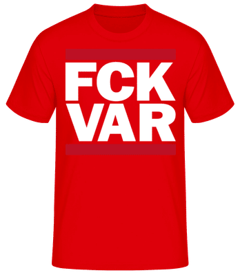 Fck Var White - Camiseta básica para hombre - Rojo - delante