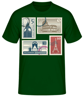 Metropole Balkonien - Männer Basic T-Shirt - Flaschengrün - Vorne