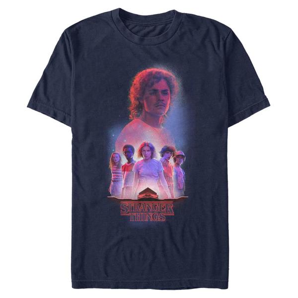 Aperçu: Netflix - Stranger Things - Billy Starcourt - Homme T-shirt - Bleu marine - Devant