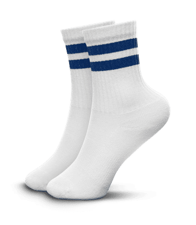 Chaussettes de tennis Mr. Socks - Blanc / Bleu - Devant