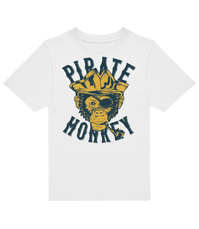 Vorschau: Pirate Monkey - Kinder T-Shirt B&C - Weiß - Vorne