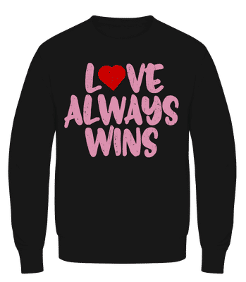Love Always Wins - Sweatshirt Homme AWDis - Noir - Vorn