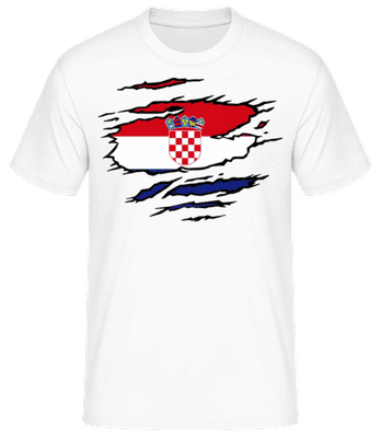 Drapeau mûré Croatie - T-shirt standard Homme - Blanc - Devant