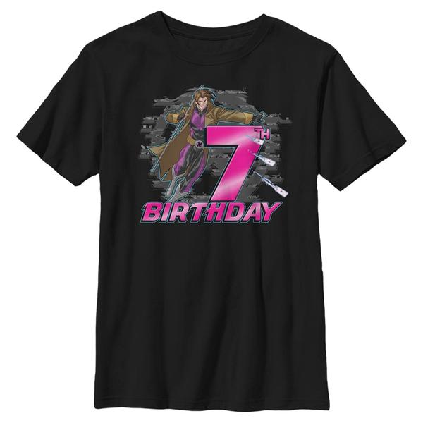 Aperçu: Marvel - X-Men - Gambit 7th Bday - Birthday - Enfant T-shirt - Noir - Devant