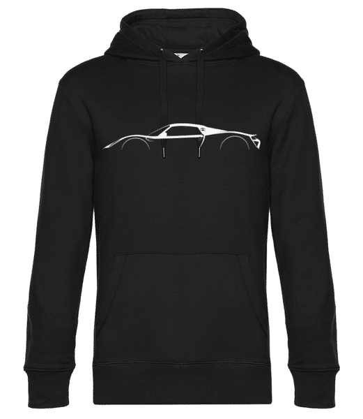 Aperçu: 'Porsche 918 Spyder' Silhouette - Sweat à capuche premium Unisexe - Noir - Devant