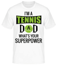Tennis Dad Superpower - T-shirt standard Homme - Blanc - Devant