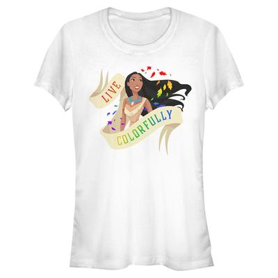 Disney - Pocahontas - Pocahontas Live Colorfully - Pride - Femme T-shirt - Blanc - Devant