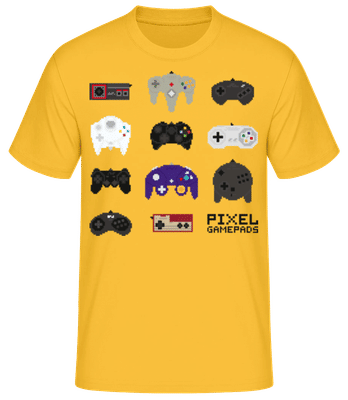 Console Controller Pixel - Pánské tričko B&C - Zlatožlutá - Napřed
