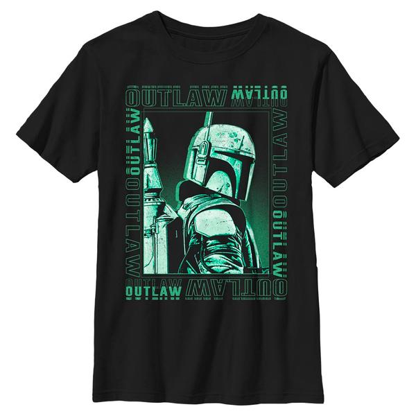 Star Wars - Book of Boba Fett - Boba Fett Punk Outlaw - Enfant T-shirt - Noir - Devant