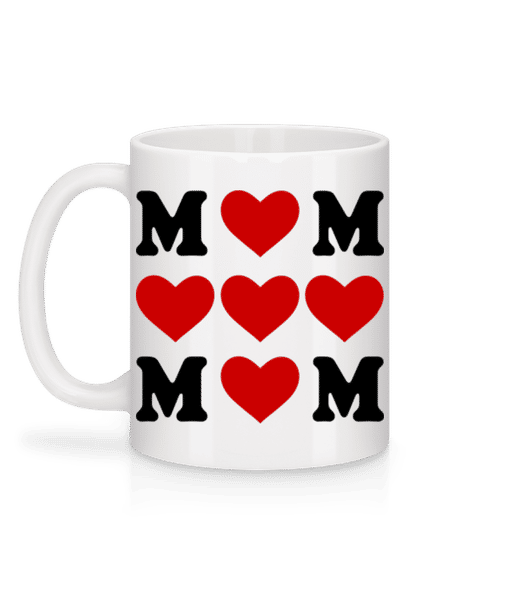 Aperçu: Amour Maman Cœur - Mug en céramique blanc - Blanc - Derrière
