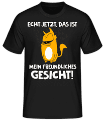 Katze Mein Freundliches Gesicht · Männer Basic T-Shirt