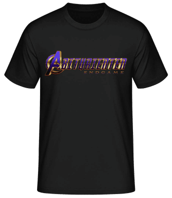 Abiturienten Endgame - Männer Basic T-Shirt - Schwarz - Vorne