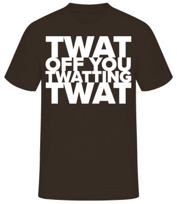 Twat British Slang Funny - Pánske basic tričko - Hnedá - Predné