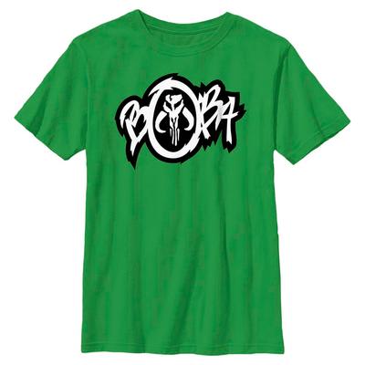 Star Wars - Book of Boba Fett - Boba Fett Boba Mando Skull - Kids T-Shirt - Kelly green - Front