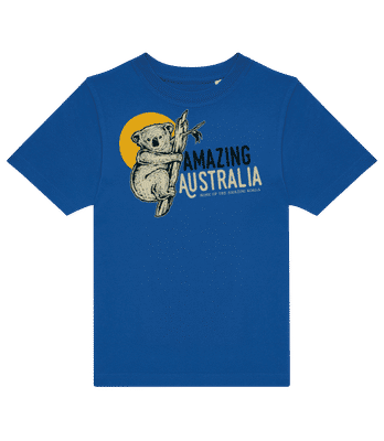 Koala Amazing Australia - Detské tričko B&C - Kráľovská modrá - Predné